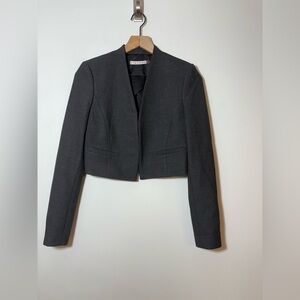 Alice + Olivia Women’s Cropped Blazer Size 2 Dark Gray